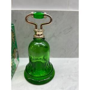 Vintage 1978 Avon Sweet Honesty Emerald Green Glass Bell Bottle